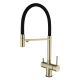 Смеситель для кухни с гибким изливом и подключением фильтра Maretti Calabria GOLD CAG31RGF18, золотой сатин (CAG31RGF18)