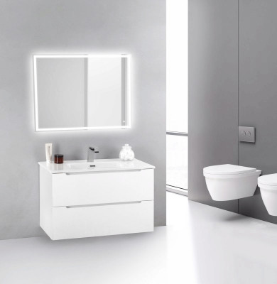 Тумба под раковину BelBagno ETNA 39-800/390-2C-SO-BL-P подвесная Bianco Lucido МДФ