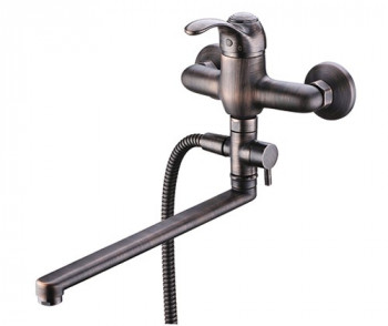 WasserKRAFT Isar 1302L cмеситель для ванны с длинным изливом, темная бронза