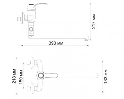 WasserKRAFT Isar 1302L cмеситель для ванны с длинным изливом, темная бронза