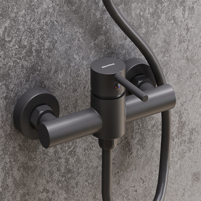 Смеситель для душа Damixa Scandinavian Pure 362000300 черный матовый настенный