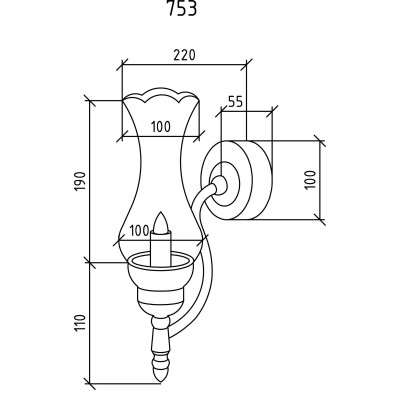 Бра для ванной Boheme 753 бронза