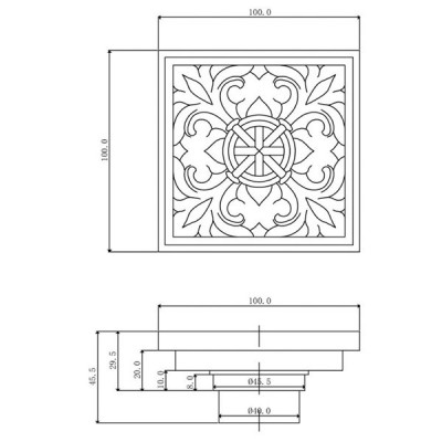 VERAGIO CANYON VR.CAN-2061.BR сливной трап d40, бронза