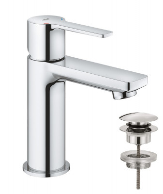 Смеситель для раковины GROHE Lineare с донным клапаном, XS-size, хром (23791001)