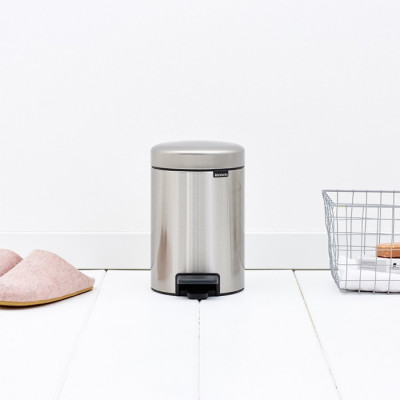 Brabantia NewIcon 112164 ведро для мусора с педалью 3 л, цвет - стальной матовый
