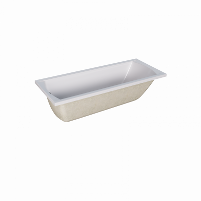 Ванна акриловая Marka One MODERN 165x70 прямоугольная 178 л белая (01мод16570)