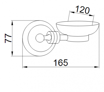 Boheme HERMITAGE 10352 мыльница настенная, золото