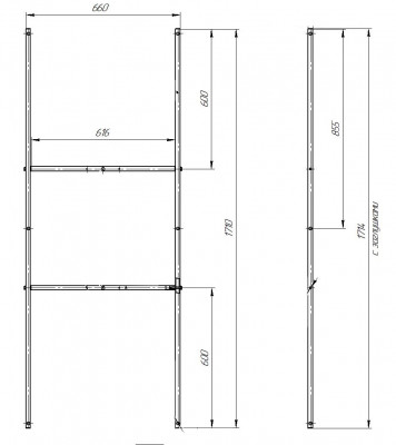 Каркас разборной для прямоугольной ванны Marka One ПУ 175-180x70 (03пу1751870)