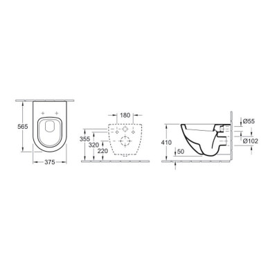 Villeroy&Boch Subway 66001001 унитаз подвесной 37,5 см х 56,5 см, белый (чаша)