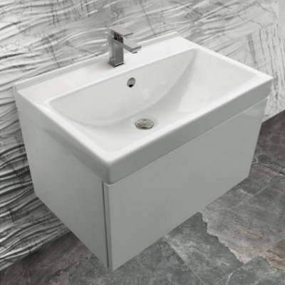 Раковина накладная Sanita Luxe Fest 60 FST60SLWB01 белая прямоугольная
