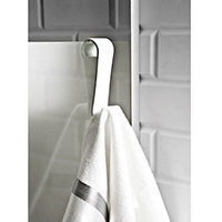 Primanova M-B26-01 пластиковый S-образный крючок для ванной, белый