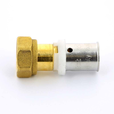 Муфта пресс-В с накидной гайкой плоская прокладка UNI-FITT 16x1/2" (714G6200)