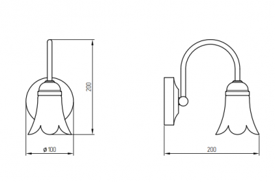 Светильник настенный MIGLIORE Mirella 17189, керамика/бронза