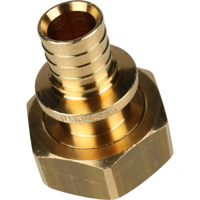 Переходник STOUT с накидной гайкой (евроконус) 16xG 3/4" для труб из сшитого полиэтилена аксиальный SFA-0034-001634