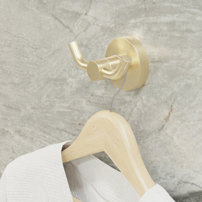 Двойной крючок в ванную Fixsen Comfort Gold FX-87005A золото матовое