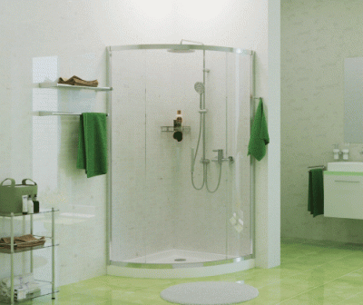 WasserKRAFT Main 41S23 душевой уголок 100х100 см, сектор, с раздвижными дверьми