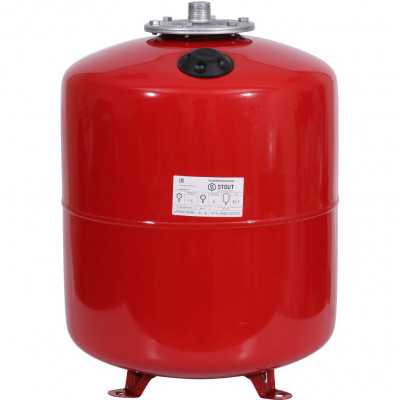 Расширительный бак на отопление 50 л. красный  STOUT (STH-0006-000050)