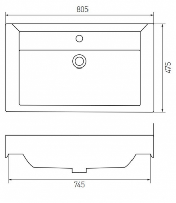 Santek 1WH302084 раковина мебельная Тигода 80, белая
