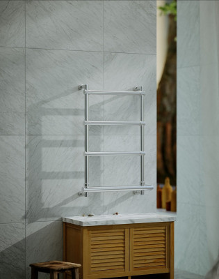 Электрический полотенцесушитель Margaroli Sole 470x652мм лесенка латунь хром (5423704CRNB)