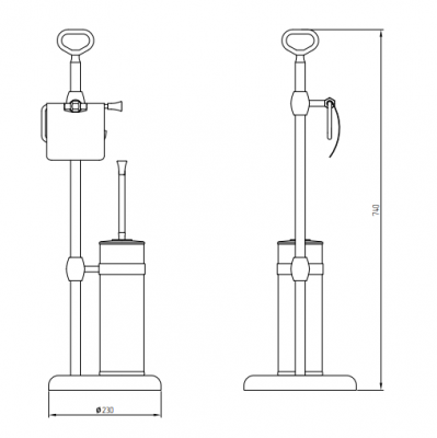 Стойка WC и биде 2-х функциональная MIGLIORE Fortuna 27740 хром