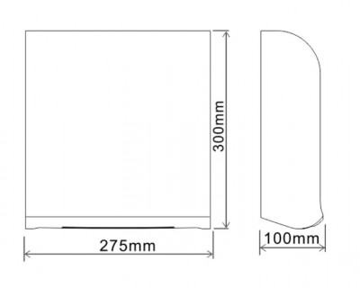 Сушилка для рук SLIMSTAR, матовая нержавеющая сталь