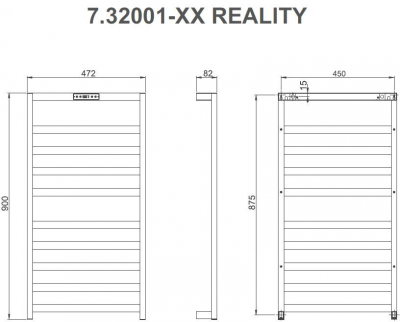 Полотенцесушитель электрический Allen Brau Reality 900х472 7.32001-BN браш никель