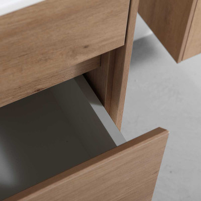 Тумба под раковину Vincea Chiara 800 подвесная 1 ящик soft-close, N.Oak VMC-2C800NO