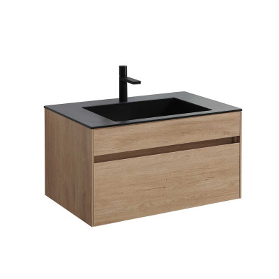 Тумба под раковину Vincea Chiara 800 подвесная 1 ящик soft-close, N.Oak VMC-2C800NO