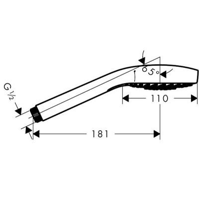 Hansgrohe Croma 110 Select S Vario Hand Shower 26802400 ручной душ, хром/белый