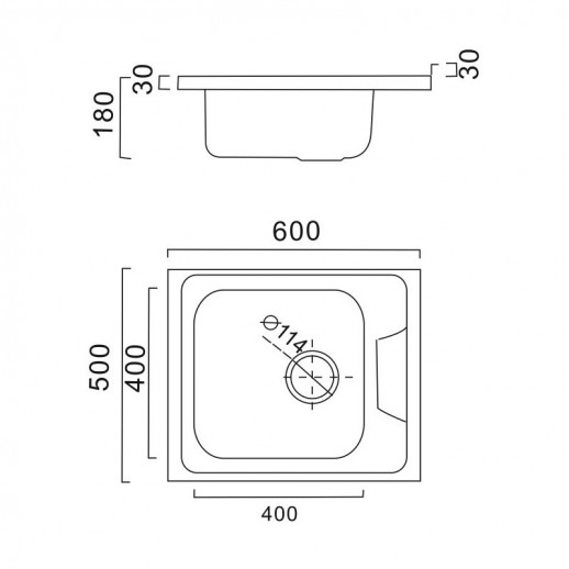 Кухонная мойка Haiba 50 HB5060 (нерж сталь) полированная