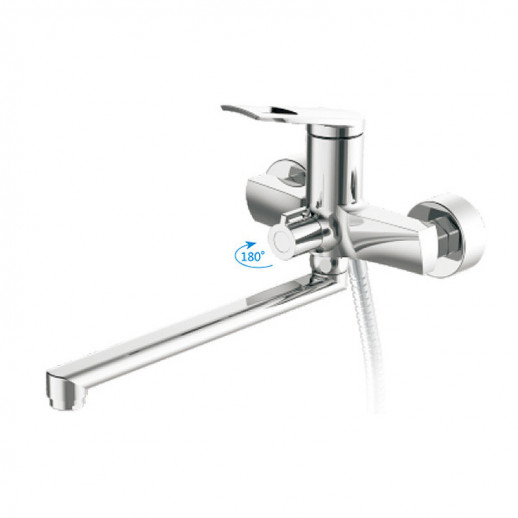 Смеситель для ванны Haiba HB22595 универсальный с душевым гарнитуром (латунь) хром