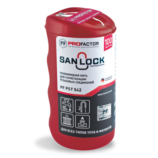 Нить ProFactor PF pst 542 San-Lock, полиамидная с силиконом L=100m