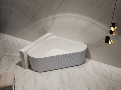 Ванна акриловая Abber 150х150 AB9446MW без гидромассажа четверть круга угловая