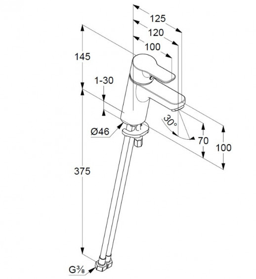 Смеситель для раковины KLUDI Pure & Easy хром 370280565