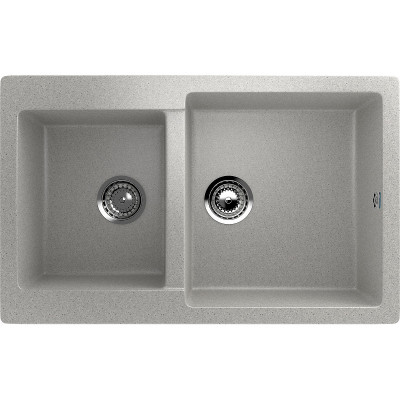 Кухонная мойка Ulgran Classic U-505-302 прямоугольная 770х500х210 две чаши песочная