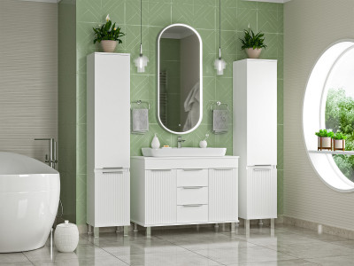 Шкаф пенал Brevita Enfida 35 универсальный левый белый ENF-05035-010L