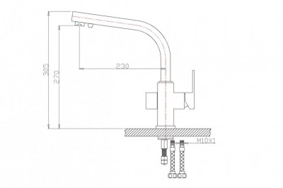 Zorg Sanitary ZR 311 YF смеситель для кухни под фильтр, хром