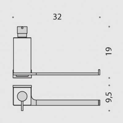 COLOMBO Look B1674.000 полотенцедержатель с дозатором