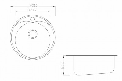 Zorg Inox ZR-510/205 кухонная мойка, матовая сталь