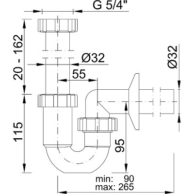 Сифон для раковины Styron STY-638-32 белый