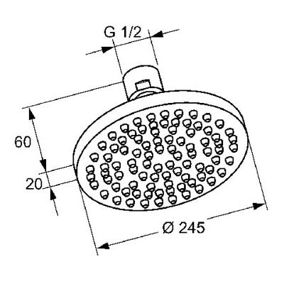 Kludi A-QA 6651105-00 верхний душ, хром