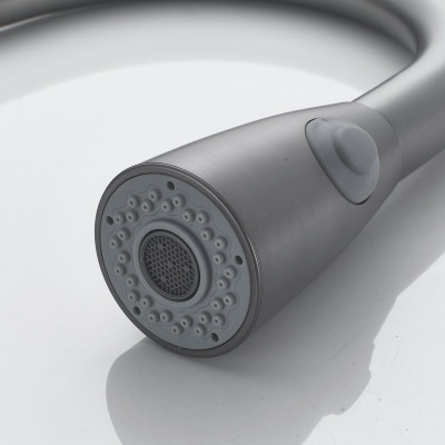 Смеситель для кухни с выдвижным изливом Raffine F213T, оружейная сталь