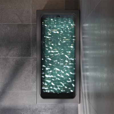 Акриловая ванна AM.PM Gem прямоугольная 150х70 W90A-150-070B-A Черная матовая без гидромассажа