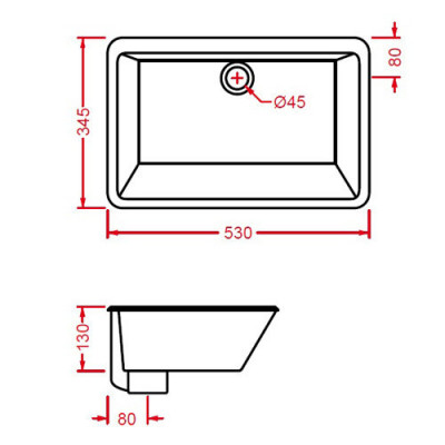 ArtCeram GEA GEL001 раковина, 53 см х 34,5 см, белая