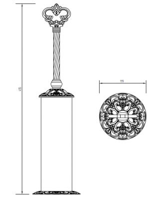 MIGLIORE Elisabetta 16996 ершик напольный, бронза