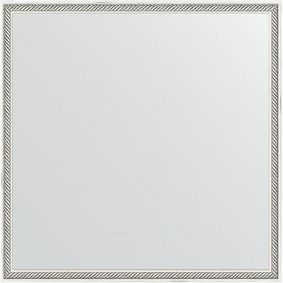 Зеркало настенное Evoform Definite 68х68 BY 0656 в багетной раме Витое серебро 28 мм