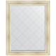 Зеркало настенное Evoform ExclusiveG 124х99 BY 4375 с гравировкой в багетной раме Травленое серебро 99 мм  (BY 4375)