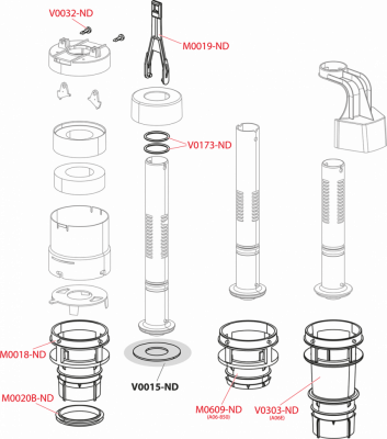 Сливной механизм ECOLOGY для скрытых систем инсталляции AlcaPlast A06E