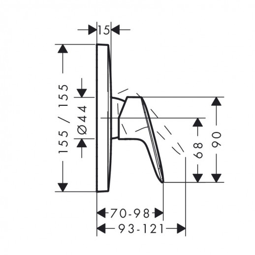 Hansgrohe Logis 71605000 смеситель для душа, хром