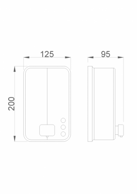 Диспенсер для мыла Nofer из нержавеющ. Стали матовой 1200 мл. со стальной кнопкой 03050.S матовый